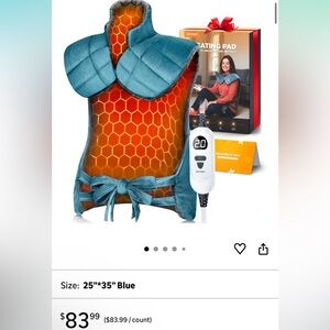 Blue Weighted Heating Pad with Controller